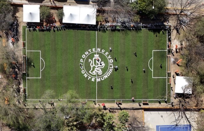 Inauguran nueva cancha deportiva en secundaria de Guadalupe rumbo al Mundial 2026