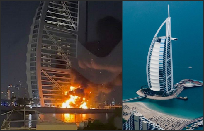 Misiles iraníes alcanzan Dubái; incendios dañan el icónico Burj Al-Arab y elevan la tensión regional