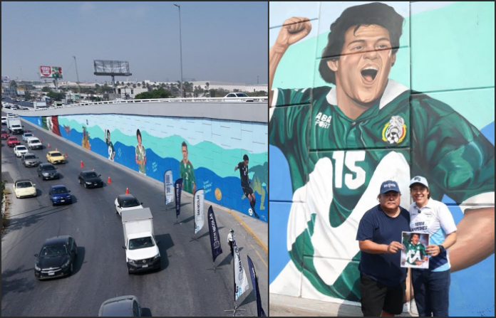 San Nicolás fortalece ambiente mundialista con nuevo mural dedicado a figuras del futbol nacional
