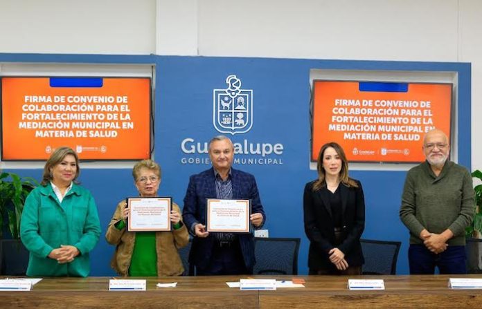 Firman Municipio de Guadalupe y COESAMED convenio de colaboración en materia de salud