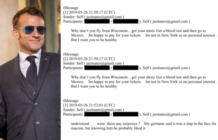 Epstein creía que a Macron le gustan las bofetadas, según documentos