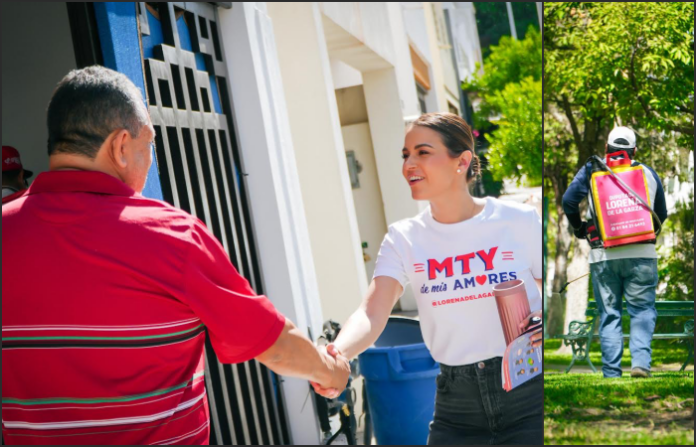 Arranca Lorena de la Garza campaña de fumigación en colonias del poniente de Monterrey