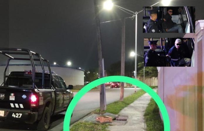 Sorprenden a dos hombres robando cable al amanecer en Cumbres; los capturan en flagrancia