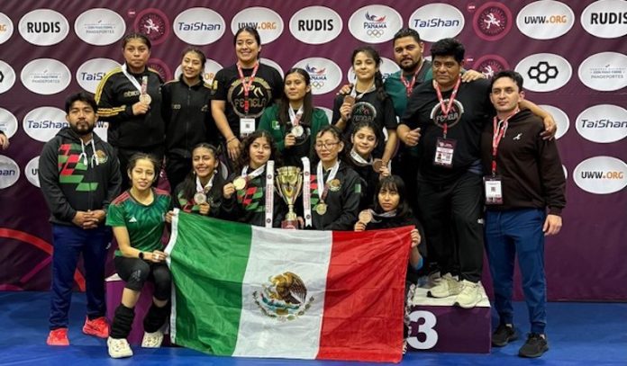 México impone su fuerza en el Panamericano Sub-17 de luchas con cosecha de medallas