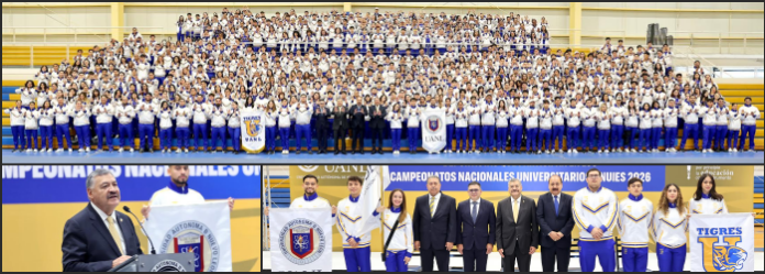 UANL abandera a delegación Tigres rumbo a la Universiada ANUIES 2026 en busca de otro título nacional