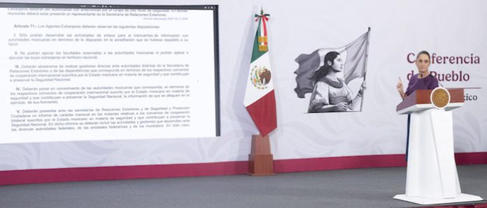 No puede haber agentes de EU operando en campo en México”, advierte Sheinbaum