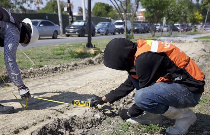 Avanza al 41.5% la rehabilitación del Andador Lineal en Guadalupe rumbo al Mundial 2026