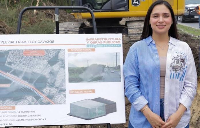 Arranca Mónica Oyervides construcción de drenaje pluvial en Avenida Eloy Cavazos