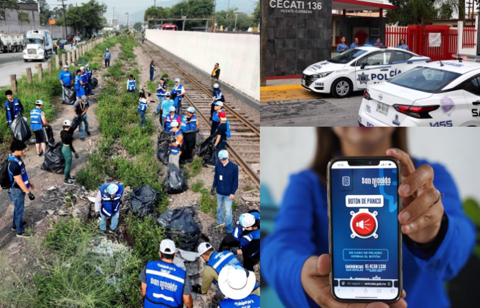 San Nicolás limpia vías del tren y refuerza seguridad escolar con apoyo de empresas