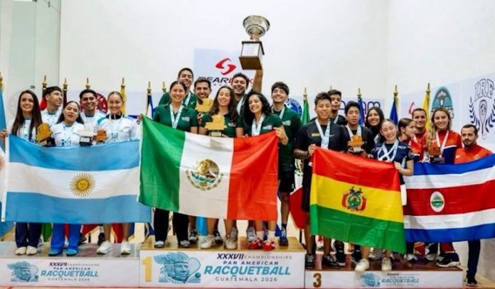 México se corona campeón panamericano de raquetbol y reafirma su dominio continental