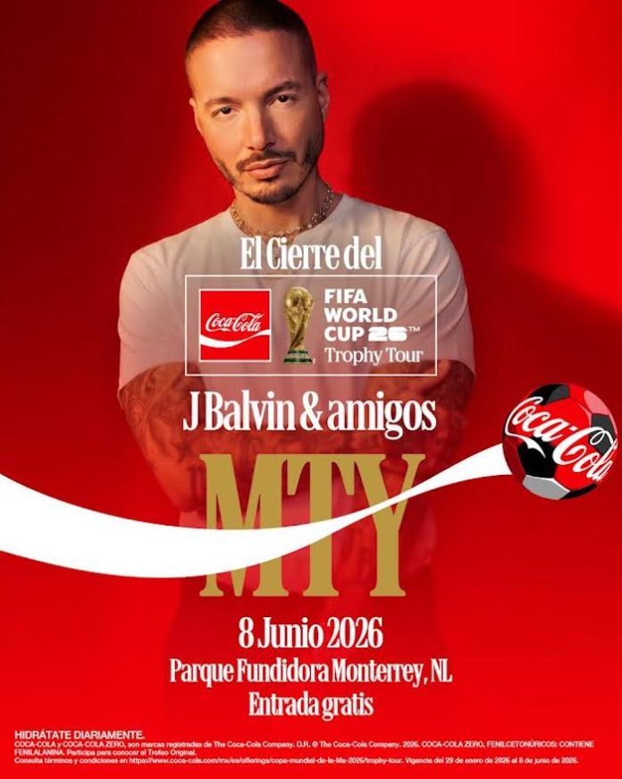 J Balvin pondrá a bailar gratis a Monterrey en el cierre mundial del Tour del Trofeo FIFA