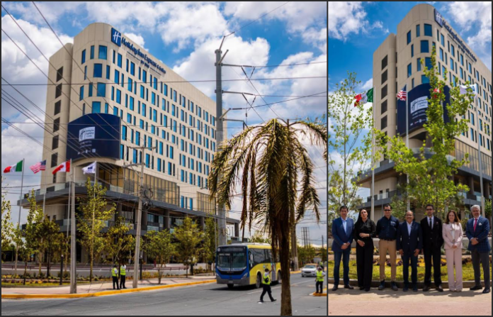 Escobedo inaugura hotel de lujo rumbo al Mundial 2026 y exige liberación de recursos estatales