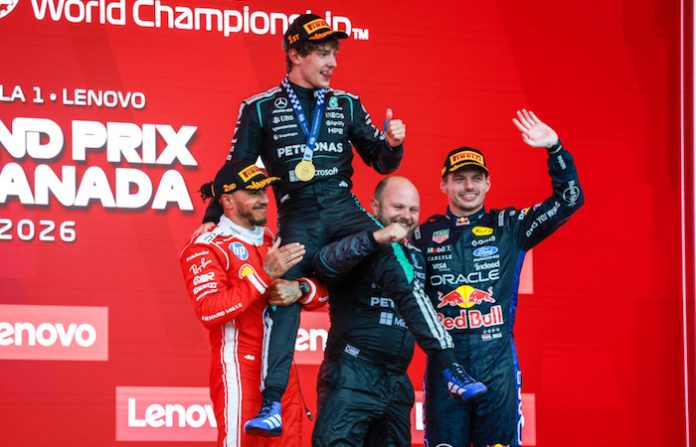 Antonelli conquista Canadá tras drama en Mercedes; Russell abandona y Verstappen vuelve al podio
