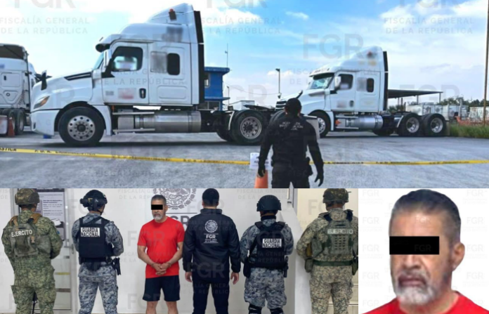 Golpe al huachicol en NL: catean cuatro propiedades y aseguran 42 tractocamiones