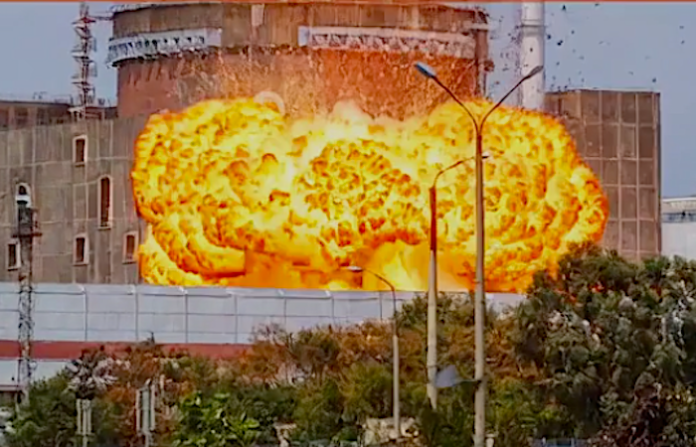 Dron ucraniano ataca edificio de sala de turbinas de una unidad de la central nuclear Zaporozhie, dice Rosatom