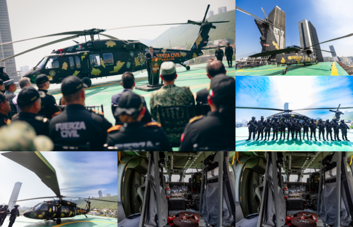 Samuel García presenta segundo Black Hawk para blindar Nuevo León por tierra y aire