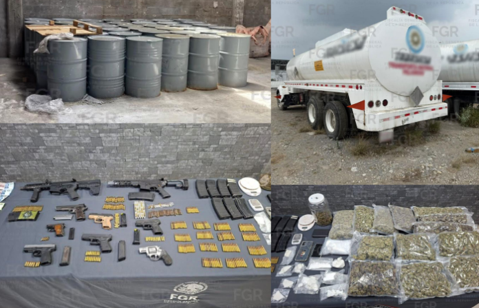 Golpea FGR al narco y huachicol: más de 80 sentenciados y millonarios decomisos