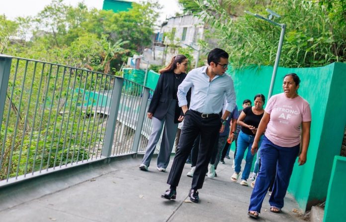 Supervisan avance de nuevo andador peatonal en La Campana para mejorar movilidad y seguridad