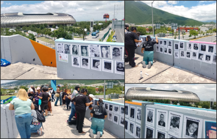Entre goles y ausencias; familiares llevan su lucha al Estadio Monterrey