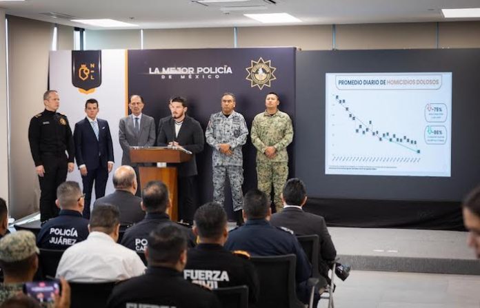 Presume Nuevo León histórica caída en homicidios y se declara listo para recibir al mundo en 2026