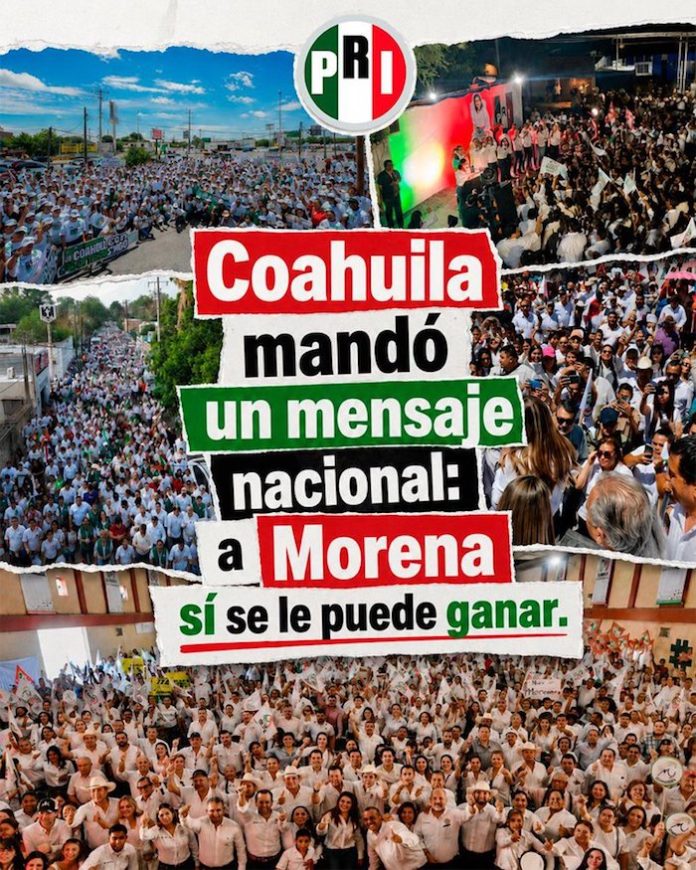 Arrasa PRI en Coahuila y Alito Moreno lanza ofensiva rumbo a 2027