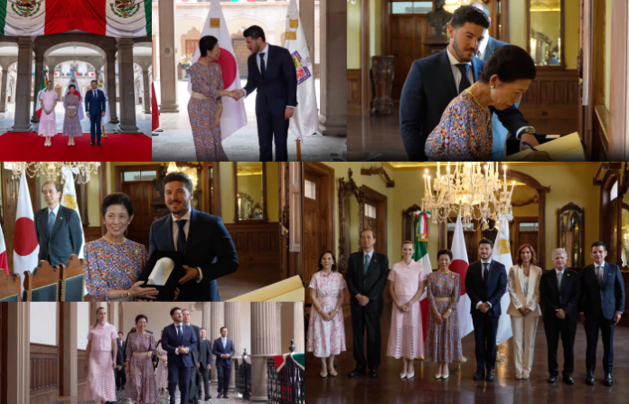 Samuel García recibe a la princesa Hisako de Takamado y fortalece la relación entre Nuevo León y Japón