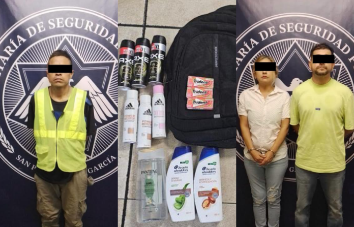 Detienen en San Pedro a tres presuntos farderos tras robos en Soriana y Costco