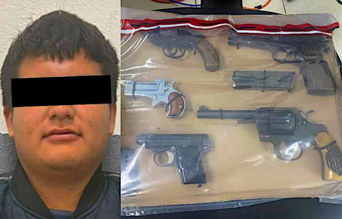 Capturan a presunto responsable de amenazas; llevaba cinco armas cortas en Santiago