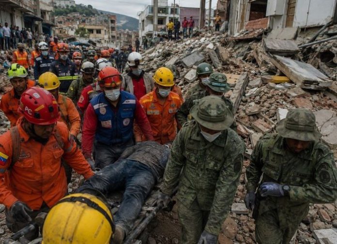 Aumenta a 1.719 la cifra de fallecidos tras doble terremoto en Venezuela
