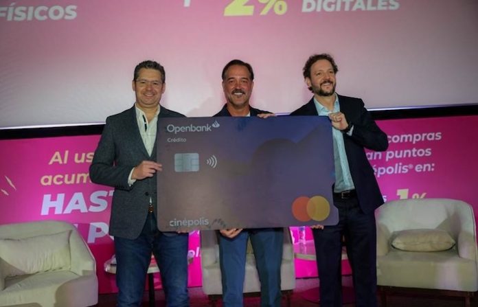 Openbank México, Cinépolis, y Mastercard lanzarán tarjeta de crédito conjunta