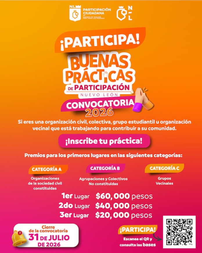 Convocan a participar por premios de hasta 60 mil pesos con proyectos que transformen las comunidades de NL