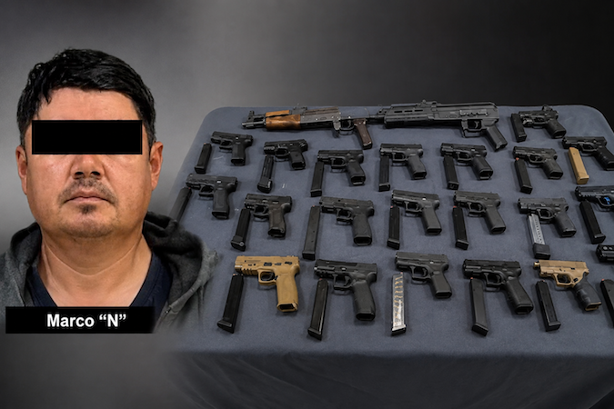 Vinculan a proceso a hombre por transportar 24 armas de fuego en Galeana