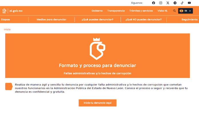Miguel Flores llama a denunciar actos de corrupción en Nuevo León a través de Corrupnet