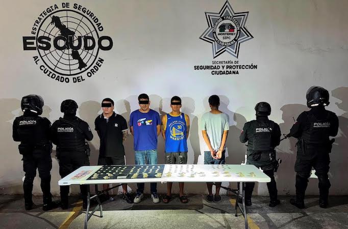 Capturan a presunta banda ligada al robo de cajas fuertes y atracos a negocios en Monterrey