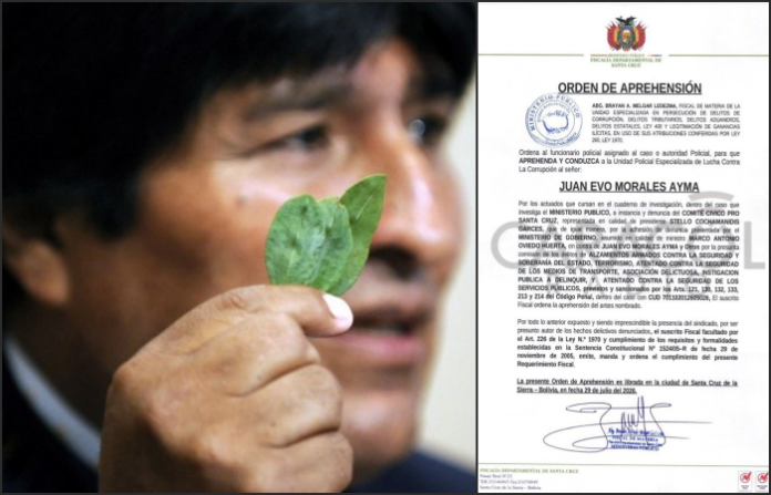 Fiscalía estrecha el cerco sobre Evo Morales; Bolivia escala la confrontación política con una orden de captura por terrorismo