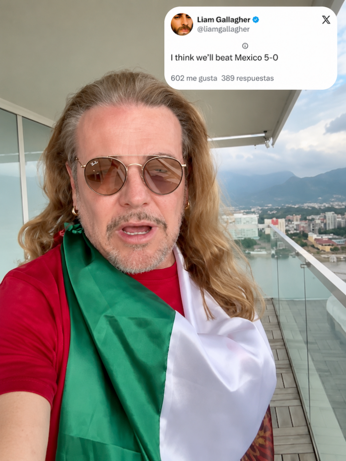 Video: Fher de Maná responde a Liam Gallagher y enciende el México vs Inglaterra: “Oye Mi Amor” va contra “Wonderwall”