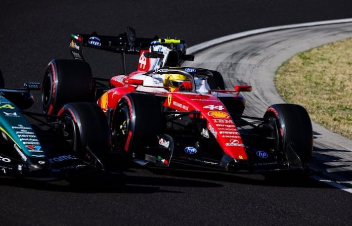 Hamilton pone a Ferrari al frente en Hungría; Colapinto provoca bandera roja tras fuerte accidente