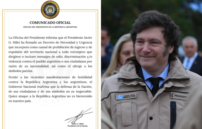 Milei endurece política migratoria: Argentina expulsará a extranjeros que promuevan odio contra el país