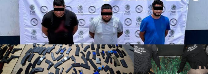 Incautan 210 armas procedentes de Texas en Nuevo León; detienen a tres personas