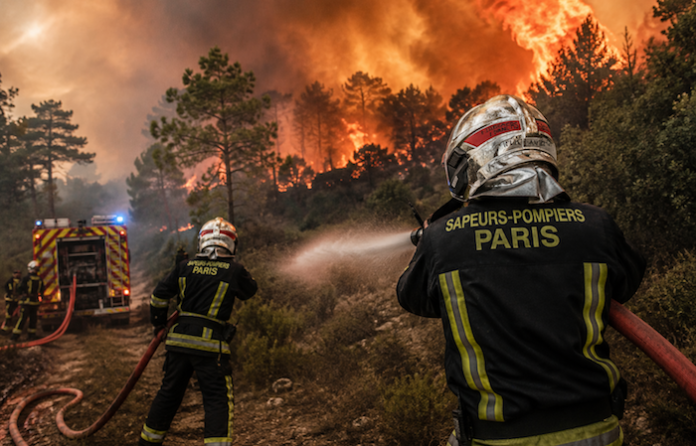 Al menos 10 bomberos heridos al apagar incendio forestal en el norte de Francia