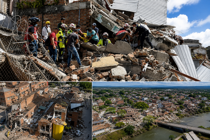 Videos:Terremoto de 7.4 sacude Colombia: 111 muertos y 87 heridos; continúa la búsqueda entre los escombros