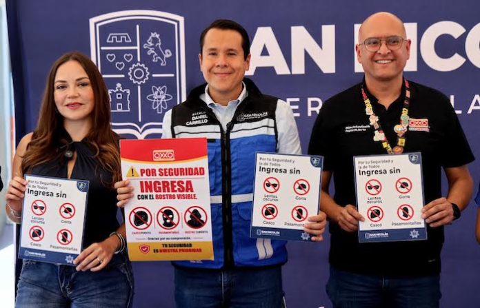 San Nicolás restringe acceso con lentes, gorras y cascos en comercios para reforzar seguridad