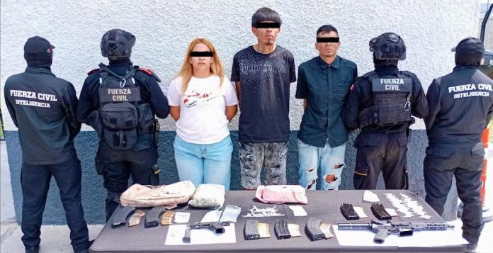 Fuerza Civil captura a tres presuntos integrantes de grupo delictivo al norte de Monterrey
