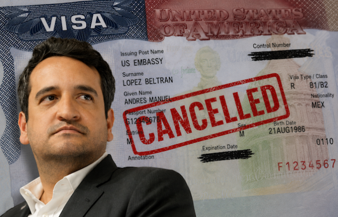 Andy López Beltrán arremete contra Washington tras cancelación de su visa y exige explicación a Trump a través de una carta