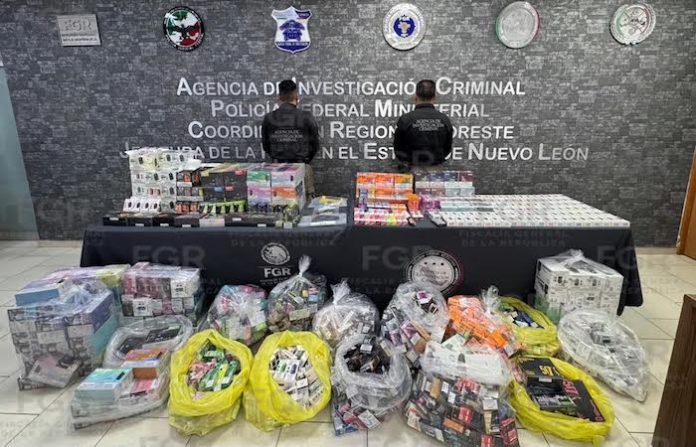 FGR asegura casi 3 mil vapeadores y detiene a tres personas en San Nicolás
