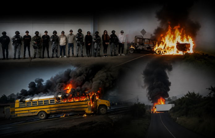 Michoacán vuelve a arder: captura de nueve integrantes del CJNG desata bloqueos y quema de vehículos