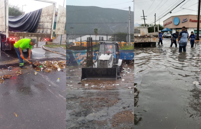 Monterrey intensifica labores de limpieza tras lluvias; retiran más de siete toneladas de basura