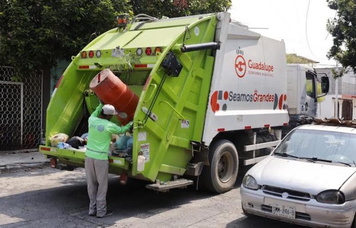 Guadalupe se coloca entre los seis municipios con mejor percepción en recolección de basura