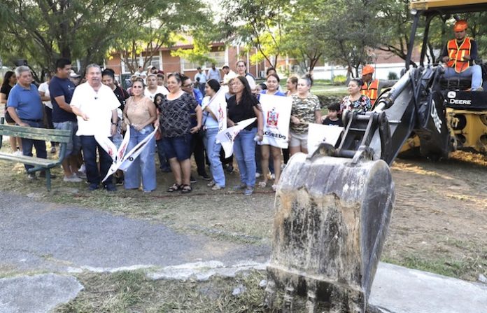 Escobedo inicia rehabilitación integral de la plaza pública de la colonia Santa Luz