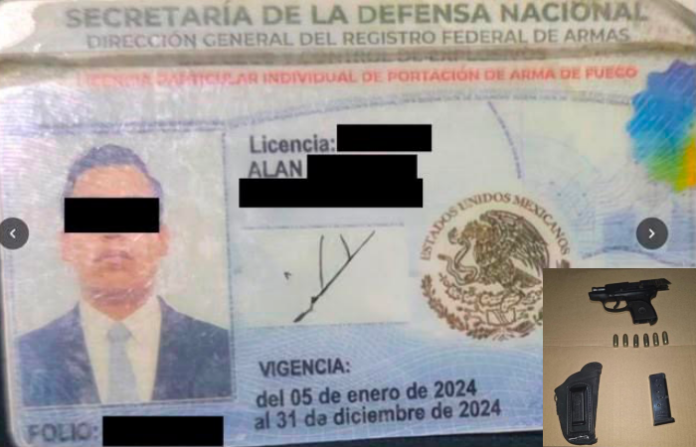 Detienen en San Pedro a presunto escolta por portar arma con permiso vencido